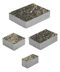 Тротуарная плитка МЮНХЕН (Б.2.Фсм.6) Листопад гладкий Старый замок, КОМПЛЕКТ ИЗ 4 ВИДОВ ПЛИТ