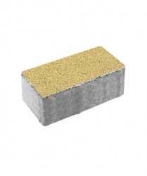 Тротуарная плитка ПРЯМОУГОЛЬНИК (В.2.П.10) Гранит Желтый