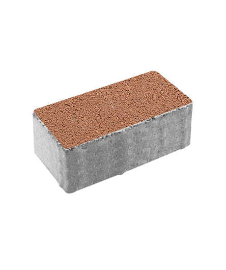 Тротуарная плитка ПРЯМОУГОЛЬНИК (В.2.П.10) Гранит Оранжевый