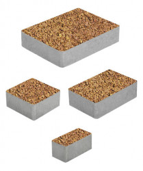 Тротуарная плитка МЮНХЕН (Б.2.Фсм.6) Листопад гранит Каир, КОМПЛЕКТ ИЗ 4 ВИДОВ ПЛИТ