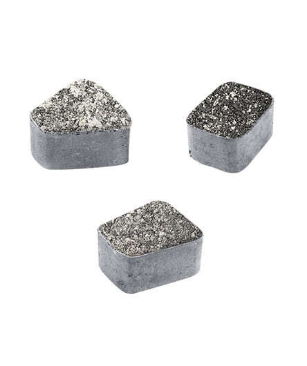 Тротуарная плитка КЛАССИКО (Б.2.КО.6) Листопад гранит Антрацит, КОМПЛЕКТ ИЗ 3 ВИДОВ ПЛИТ