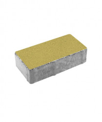 Тротуарная плитка ПРЯМОУГОЛЬНИК (Б.2.П.6) Стандарт Желтый