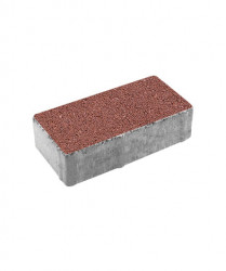 Тротуарная плитка ПРЯМОУГОЛЬНИК (А.2.П.4) Гранит Красный