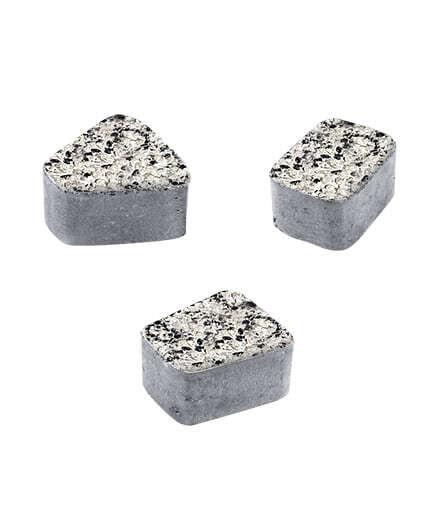 Тротуарная плитка КЛАССИКО (Б.2.КО.6) Стоунмикс Белый с чёрным, КОМПЛЕКТ ИЗ 3 ВИДОВ ПЛИТ