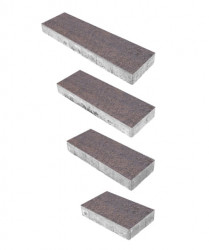 Тротуарная плитка СТОУНВУД (Б.7.ПСМ.6) Стоунвуд Венге, КОМПЛЕКТ ИЗ 4 ВИДОВ ПЛИТ