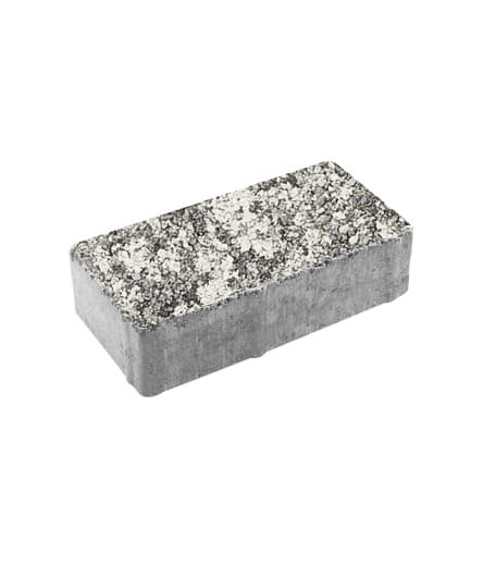 Тротуарная плитка ПРЯМОУГОЛЬНИК (Б.2.П.6) Листопад гранит Антрацит