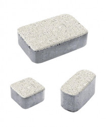 Тротуарная плитка КЛАССИКО (Б.1.КО.6) Гранит Белый, КОМПЛЕКТ ИЗ 3 ВИДОВ ПЛИТ