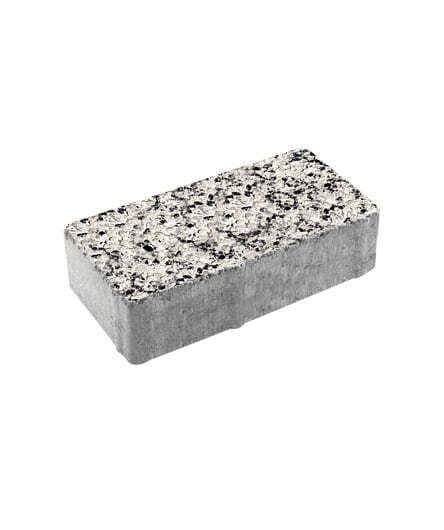 Тротуарная плитка ПРЯМОУГОЛЬНИК (А.2.П.4) Стоунмикс Белый с чёрным