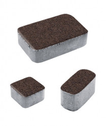 Тротуарная плитка КЛАССИКО (Б.1.КО.6) Гранит Коричневый, КОМПЛЕКТ ИЗ 3 ВИДОВ ПЛИТ