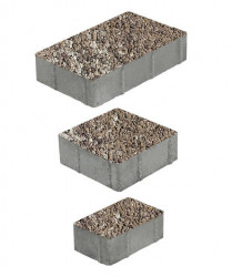 Тротуарная плитка СТАРЫЙ ГОРОД (Б.1.ФСМ.6) Листопад гладкий Хаски, КОМПЛЕКТ ИЗ 3 ВИДОВ ПЛИТ