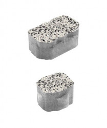 Тротуарная плитка АРЕНА (Б.1.АР.6) Стоунмикс Белый с чёрным