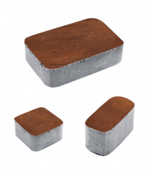 Тротуарная плитка КЛАССИКО (Б.1.КО.6) Листопад гладкий Барселона, КОМПЛЕКТ ИЗ 3 ВИДОВ ПЛИТ