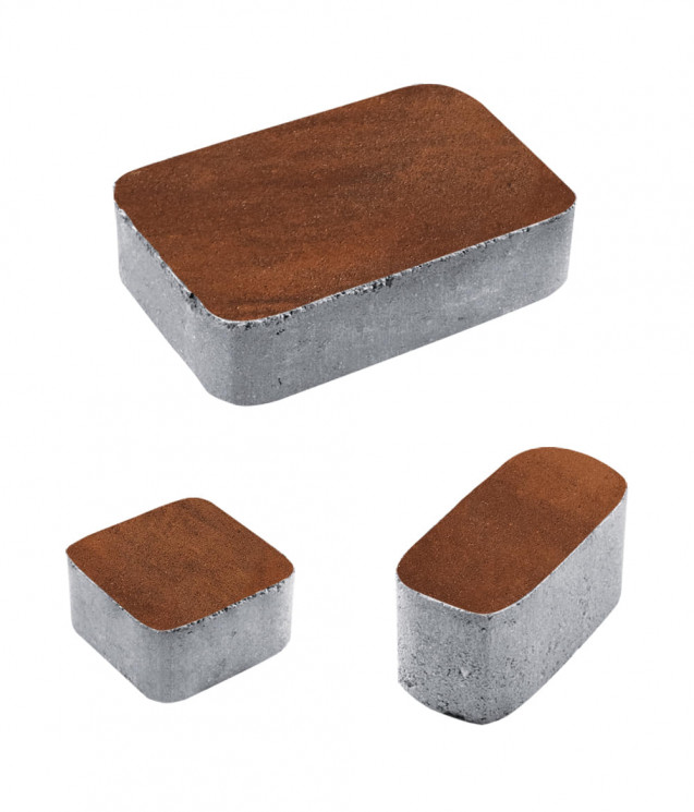 Тротуарная плитка КЛАССИКО (Б.1.КО.6) Листопад гладкий Барселона, КОМПЛЕКТ ИЗ 3 ВИДОВ ПЛИТ