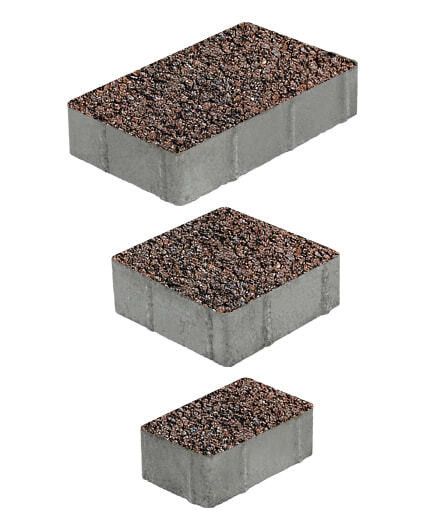 Тротуарная плитка СТАРЫЙ ГОРОД (Б.1.ФСМ.6) Листопад гранит Клинкер, КОМПЛЕКТ ИЗ 3 ВИДОВ ПЛИТ