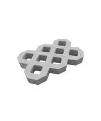 Тротуарная плитка ГАЗОННАЯ РЕШЕТКА (Б.1.ГР.8) Стандарт Белый