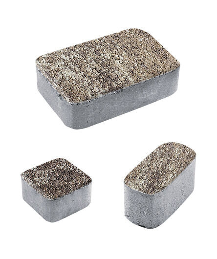 Тротуарная плитка КЛАССИКО (Б.1.КО.6) Листопад гладкий Хаски, КОМПЛЕКТ ИЗ 3 ВИДОВ ПЛИТ