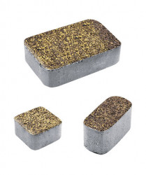 Тротуарная плитка КЛАССИКО (Б.1.КО.6) Листопад гладкий Янтарь, КОМПЛЕКТ ИЗ 3 ВИДОВ ПЛИТ