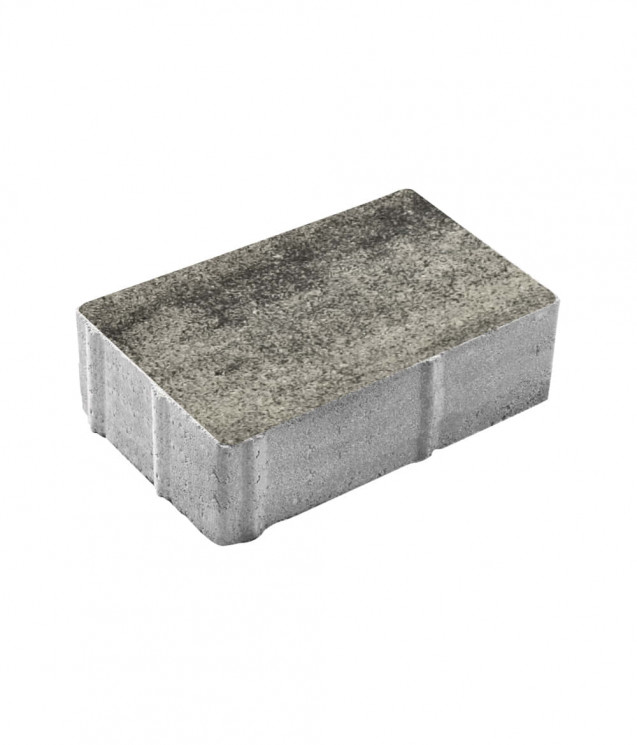 Тротуарная плитка ПРЯМОУГОЛЬНИК (Б.1.П.8) Листопад гладкий Антрацит