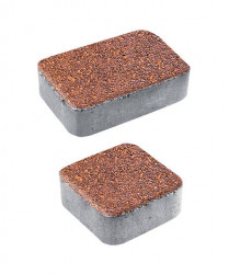 Тротуарная плитка КЛАССИКО (А.1.КО.4) Листопад гранит Барселона, КОМПЛЕКТ ИЗ 2 ВИДОВ ПЛИТ