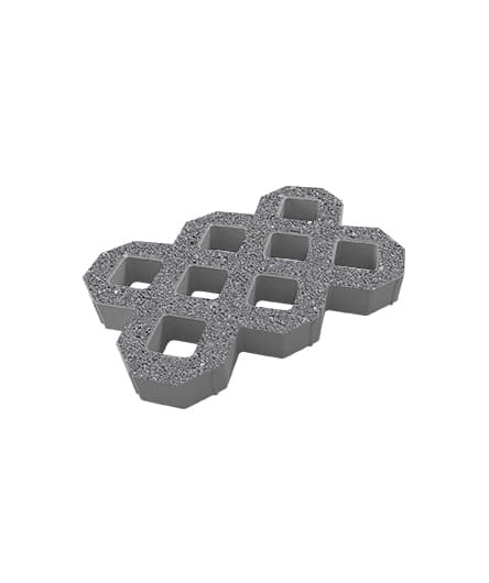 Тротуарная плитка ГАЗОННАЯ РЕШЕТКА (Б.1.ГР.8) Гранит Серый