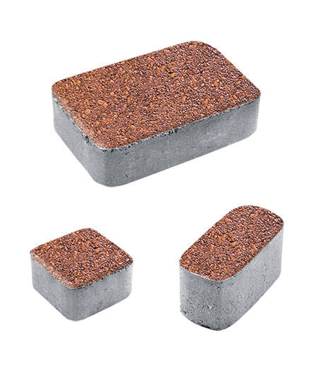 Тротуарная плитка КЛАССИКО (Б.1.КО.6) Листопад гранит Барселона, КОМПЛЕКТ ИЗ 3 ВИДОВ ПЛИТ