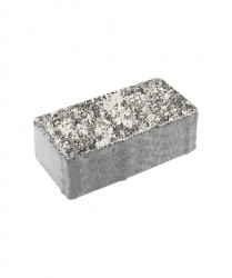 Тротуарная плитка ПРЯМОУГОЛЬНИК (Б.2.П.8) Листопад гранит Антрацит