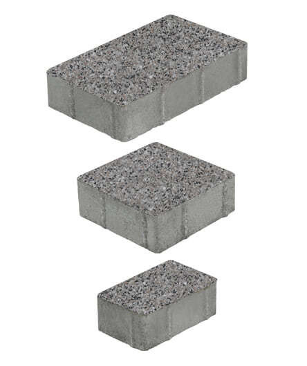 Тротуарная плитка СТАРЫЙ ГОРОД (Б.1.ФСМ.6) Стоунмикс Кремовый с черным, КОМПЛЕКТ ИЗ 3 ВИДОВ ПЛИТ