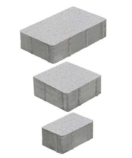 Тротуарная плитка СТАРЫЙ ГОРОД (Б.1.ФСМ.8) Стандарт Белый, КОМПЛЕКТ ИЗ 3 ВИДОВ ПЛИТ