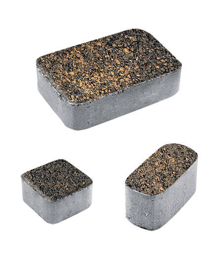 Тротуарная плитка КЛАССИКО (Б.1.КО.6) Листопад гранит Мустанг, КОМПЛЕКТ ИЗ 3 ВИДОВ ПЛИТ