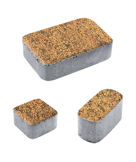 Тротуарная плитка КЛАССИКО (Б.1.КО.6) Листопад гранит Саванна, КОМПЛЕКТ ИЗ 3 ВИДОВ ПЛИТ