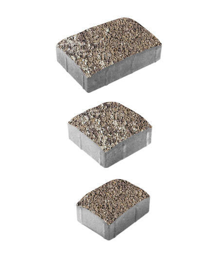 Тротуарная плитка УРИКО (А.1.УР.4) Листопад гранит Хаски, КОМПЛЕКТ ИЗ 3 ВИДОВ ПЛИТ