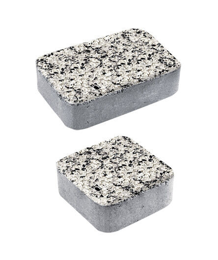 Тротуарная плитка КЛАССИКО (А.1.КО.4) Стоунмикс Белый с чёрным, КОМПЛЕКТ ИЗ 2 ВИДОВ ПЛИТ