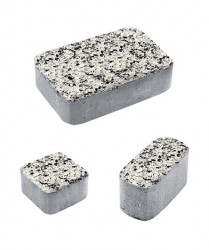 Тротуарная плитка КЛАССИКО (Б.1.КО.6) Стоунмикс Белый с чёрным, КОМПЛЕКТ ИЗ 3 ВИДОВ ПЛИТ