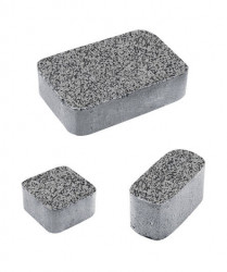 Тротуарная плитка КЛАССИКО (Б.1.КО.6) Стоунмикс Серый с черным, КОМПЛЕКТ ИЗ 3 ВИДОВ ПЛИТ