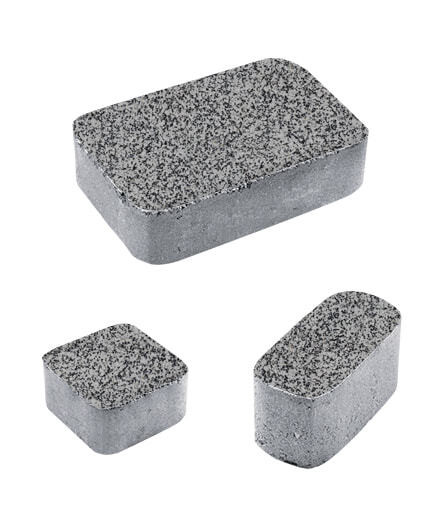 Тротуарная плитка КЛАССИКО (Б.1.КО.6) Стоунмикс Серый с черным, КОМПЛЕКТ ИЗ 3 ВИДОВ ПЛИТ