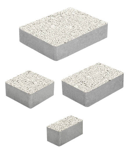 Тротуарная плитка МЮНХЕН (Б.2.Фсм.6) Гранит Белый, КОМПЛЕКТ ИЗ 4 ВИДОВ ПЛИТ